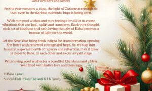 Christmas message to BK family from Sudesh Didi, Sister Jayanti and UK Family